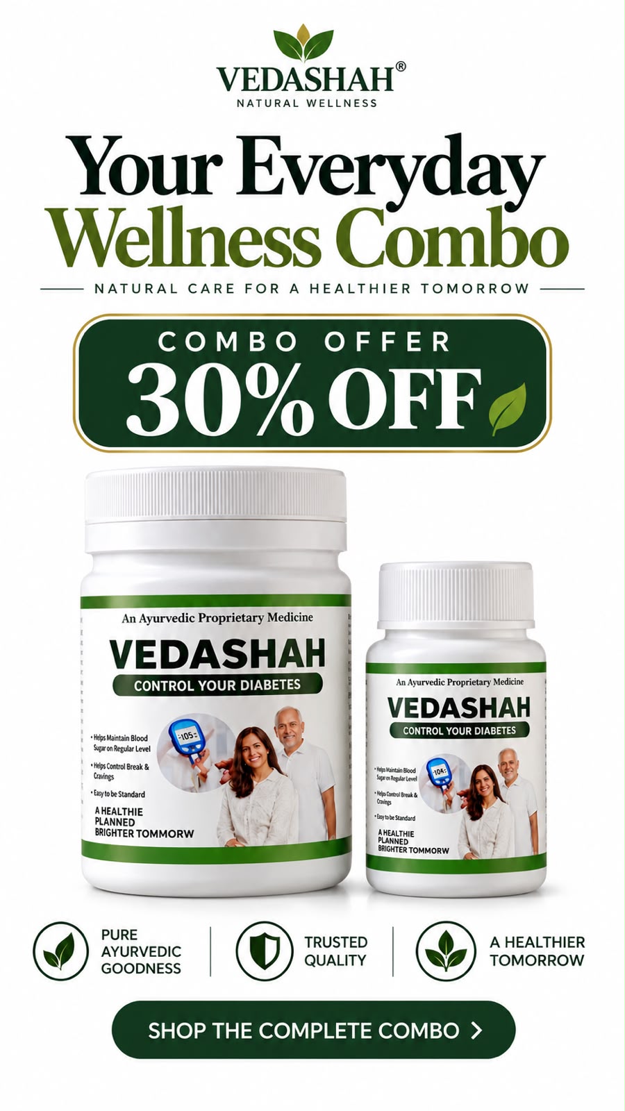 VedaShah Ayurvedic Sugar Control Powder + Capsule ( Combo
